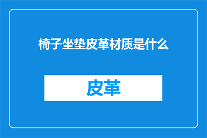 椅子坐垫皮革材质是什么(椅子坐垫的皮革材质是什么？)