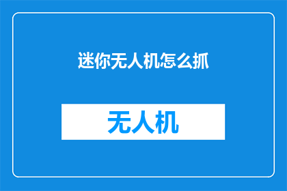 迷你无人机怎么抓(如何有效捕捉迷你无人机？)