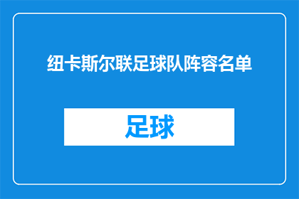 纽卡斯尔联足球队阵容名单(纽卡斯尔联足球队的阵容名单是什么？)