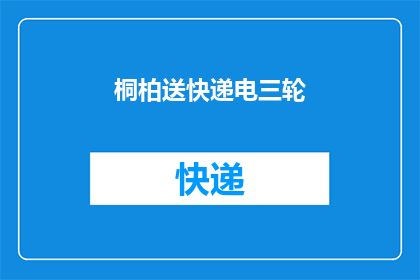 桐柏送快递电三轮(桐柏地区快递配送服务：电三轮快递车是否能满足您的即时需求？)