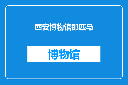 西安博物馆那匹马(西安博物馆的神秘马：它究竟隐藏着怎样的秘密？)