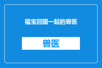 福宝回国一起的兽医(福宝回国后，一起的兽医是谁？)