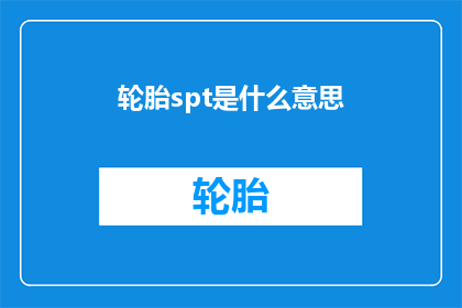 轮胎spt是什么意思(轮胎spt是什么意思？)