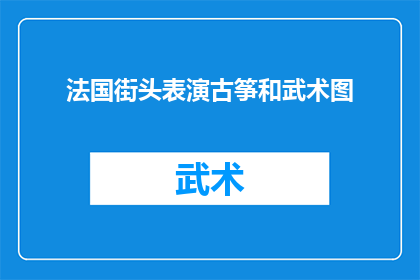 法国街头表演古筝和武术图(法国街头表演古筝和武术，这是否是一种文化融合的展示？)